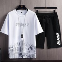Men Sets 2026 Summer T-Shirt Fashion Tracksuit Men Short Sleeve TShirts Sport Short Two-piece Suit Men Casual Joggers Sweatpants