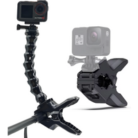 Adjustable Gooseneck 8 Joints Flex Clamp Jaws Mount for Dji Action 6 5 Pro 4 GoPro Hero 13 12 11 10 9 Insta 360 X5 X4 Cameras