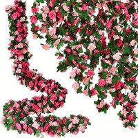 2.3M Artificial Rose Flowers for Wedding Home Room Decoration Spring Autumn Garden Arch Christmas Rattan DIY Fake Plants Vine