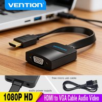 Vention HDMI to VGA adapter 0.15m Digital to Analog Video Audio Converter Cable for Xbox 360 PS3 PS4 PC Laptop TV Box Projector
