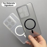 Matte Clear Magnetic Soft Case for Motorola Signature Edge 70 Fusion Ultra X70 Air Pro for Magsafe Charge Camera Protector Funda