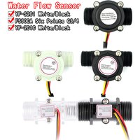 Wasserdurchflusssensor Durchflussmesser Hall-Durchflusssensor 4/6 Punkte G1/2/3/4 Wassersteuerung 1-30 l/min 2,0 MPa YF-S201 FS300A