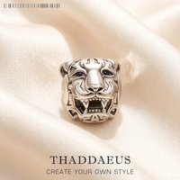 Expressive Tiger Bead Europe Strength 2022 Summer Accessories 925 Sterling Silver Charm For Jewelry Making Women Men