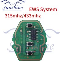 Sunshine Replacement Remote Circuit Board 315/433MHz For BMW 3 5 X series 7S E38 E39 E46 EWS System 3 Buttons Keyless Entry Key