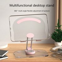 Acrylic Transparent Tablet Stand, Desktop Rotating Support Stand, Foldable Adjustable Lazy Phone Stand