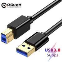QGeeM supper Speed USB 3.0 Printer Cable usb 3.0 am to bm cable USB3.0 Cable Extension Printer Wire Cable For HP Printer