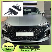 for Audi RS3 8.5Y 2025-2026 Car Dry Carbon Front Bumper Canards Fins Front Splitters Air Vent Trim Body Kits