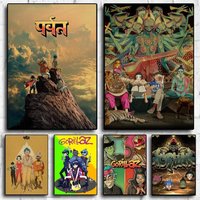 band G-gorillaz The Mountain High-End Fashion POSTER sticker For Living Room Entryway Luxury Home Decor