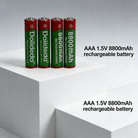 1.5V Quick Charging Rechargeable AAA Battery, 8800mAh AAA1.5V Alkaline Battery, Suitable for Toy with LED Light MP3