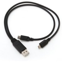 Portable 38cm USB Male Universal Micro USB Dual Male Y Adapter Splitter Cable