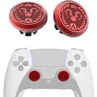 2-piece custom metal pattern thumb stick grip joystick replacement kit for PS5 DualSense Edge accessory, thumb stick accessory