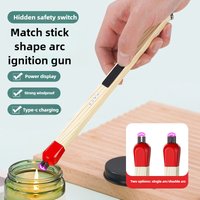 1PC Matchstick Electric Lighter Windproof Double Arc Lighter Type-C Charging Lighter Candle Gas Stove Igniter Safety Long Handle