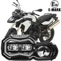 110 W E24 Zugelassene LED Projektor Scheinwerfer Montage DRL Angel Eye Für BMW F800R F800GS F700GS F650GS Scheinwerfer Tagfahrlicht