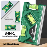 Mini Level Gauge High-precision Horizontal Vertical Measure Metric Ruler Protractor Home Portable Magnetic Pocket Level Gauge