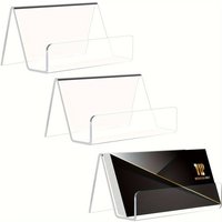 Acrylic Business Card Display Rack: Large Capacity for Up To 50 Cards (Depending on Card Thickness)