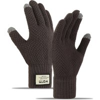 AliExpress Korean Warm Winter Knitted Gloves Windproof Plush Touch Screen Gloves Thickened Solid Color Cycling Gloves Men Cycling Equipment