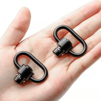 Tactical QD Sling Swivel Adapter 1.25 inch Quick Release Fixed Shoulder Strap Ring Wearing Cap Steel Metal Shoulder Strap Ring