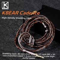 KBEAR Cadence earphone cable Upgrade Cable for HiFi Earphones Mixed Silver-Plated & Pure Copper Conductors