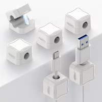 3/6/12 Pcs Magnetic Cable Clip Cord Holder Adhesive Wire Holder Keeper Organizer for Home Office Car Under Desk Cable Management