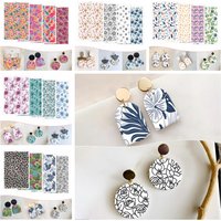 Polymer Clay Transfer Paper Disposable Stickers Dandelion Daisy Blossom Foliage Snowflake Design for DIY Earring Gifts 2025 NEW
