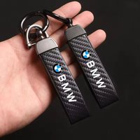 Carbon fiber Leather Keychain Car Keychain Horseshoe Buckle For BMW M e46 e90 e60 f30 f10 e39 e36 g20 g30 f20 e87 e92 Accessorie