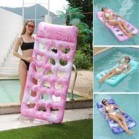 Luxury Pool Float for Adults – Oversized Inflatable Lounge Chair with Backrest, Cup Holder – Best Summer Pool Floats, Heavy Duty