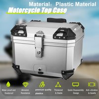 Boîte de casque de moto 45l en plastique, coffre arrière de moto universel, fixation étanche et Absorption des chocs avec 2 clés