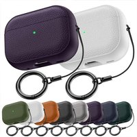 Leather Texture Case For Airpods Pro 3 (2025)Air Pods Earbuds Headphone Anti-lost Headphone Bag for Women Men AirPods Pro 3 Capa