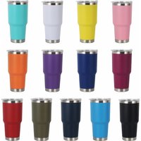 Rambler Stainless Steel Tumbler Coffee Mug, Car Thermos Bottle, Water Cups, Thermocup Termos, 30oz
