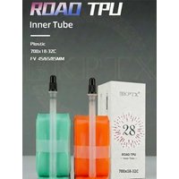 AliExpress NONE BKPTX 1Pcs/2Pcs 28g orange Bike TPU Inner Tube 700X18 25 28 32 Road Bicycle TPU Material Tire 65mm Length French Valve