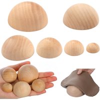 8 Sizes Half Round Pottery Tools Set Wooden Hemisphere Ceramic Top Tool for Making Ceramic Bowls and Plates DIY Crafts