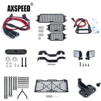 AXSPEED RC Car Rearview Mirror Window Mesh Protective Net Hinge Front LED Light Lamp Headlight for 1/24 Axial SCX24 AXI00002