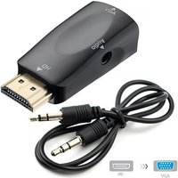 HDMI-compatible to VGA Converter HD 1080P HDTV To VGA With 3.5mm Jack Audio Output Cable Adapter For PC Laptop Projector Monitor
