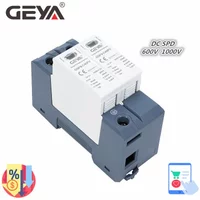 GEYA GSP9 Photovoltaic DC SPD 2P 600V 1000V 20KA~40KA Surge Protector Protective Device Lightning Protection Din Rail T1+T2