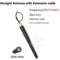 EOTH 5pcs LOT 868mhz 915mhz antenna gain 3dbi sma male lora antene SMA female to PX1 Extension Cable IOT Alarm Lorawan Remote