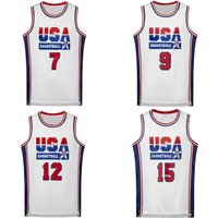 Men's Basketball Jersey Breathable Round Neck Sportswear Sleeveless Boys Training Uniform Team T-Shirt New Design Tops USA