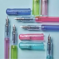 Pilot Kakuno Transparent Color Smiley Fountain Pen F&M Aesthetic Standard Pen Tip Kawaii Family Calligraphy Writing Stationery