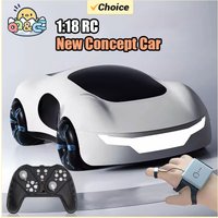 2.4G 1/18 RC Car Toy with Spray Light Kids Light-Controlled Remote Watch Control Stunt Drift Car Remote Control Toys for Boys