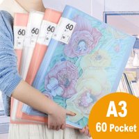 60Pocket A4 A3 File Folder Picture Album Document Storage Bag Display Book Painting Drawing Paper Photo Art Collection Organizer