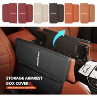 Car Armrest Box Pad Protector Cover With Side Storage Pocket For Mercedes Benz AMG W204 W205 W203 W211 W201 W210 W108 W124 W126