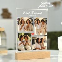 Customizable acrylic night light, equipped with pictures and text, suitable for daily decoration and as a holiday gift.