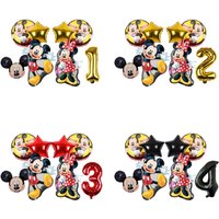 Mickey Minnie Mouse Birthday Balloon Decoration Number Ballons Party Supplies Baby Shower Movie Halloween Gifts