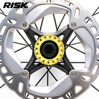 RISK Bicycle Titanium Alloy Center Lock Cover for Road Bike Internal & External Disc Brake Rotor Lock Cap Hub Installation Cap