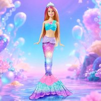 Genuine Stock Barbie Iridescent Glitter Tail Starlight Mermaid Fantasy World Series Cute Doll Desktop Decoration Birthday Gifts
