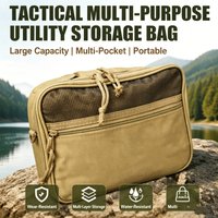 Tactical Multi-Purpose Utility Storage Bag Large Capacity Toiletry Bag Portable Pouch for Fishing Camping Office Travel Gadgets