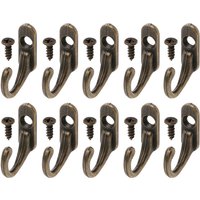 Zinc Alloy Coat Hooks Vintage Bronze Hangers Multi-Purpose Wall Hook Adhesive Door Hangers Load Rack Strong Bathroom Kitchen