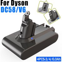 Bonadget 6000 mAh 21,6 V Li-Ionen-Akku für Dyson V6 Staubsauger DC58 DC59 DC61 DC62 DC74 SV09 SV07 SV03 965874 -02 Ersatzteig