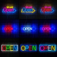 We Are Open Neon Sign,LED Light Up Business Signs for Wall Decor,USB Powered for Window Shop Coffee Shop Stores Bar Club Hotel