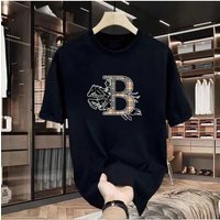 AliExpress NONE The Latest Short-sleeved T-shirt Warhorse Light Luxury Tide Brand Ins Summer Pure Cotton Round Neck Men's and Women's T-shirts