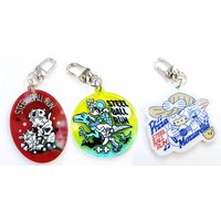 Anime STEEL BALL RUN SBR Cosplay Keychain Acrylic Pendant Key Chain Keyring Kawaii Ornament 3Pcs/set Bag Accessories Prop